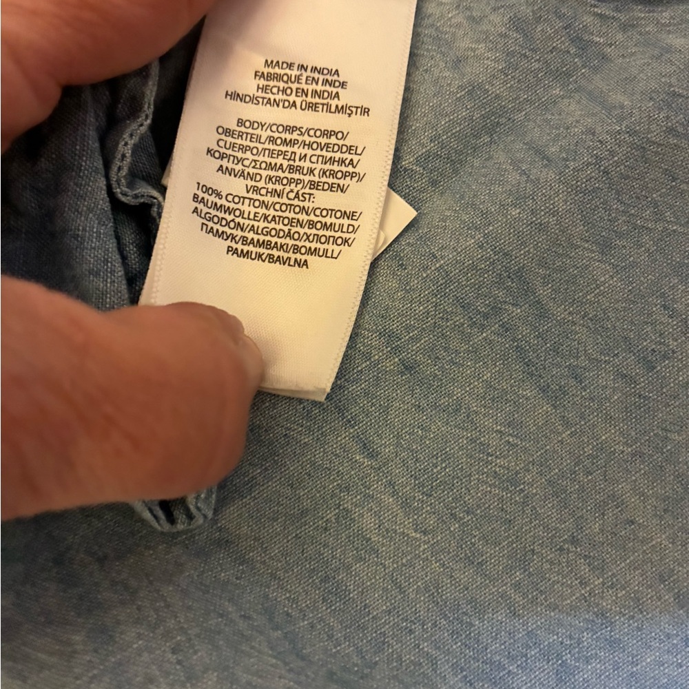 Polo Ralph Lauren light weight denim kids Sz 5 Blue Button-Up Dress - Picture 3 of 5